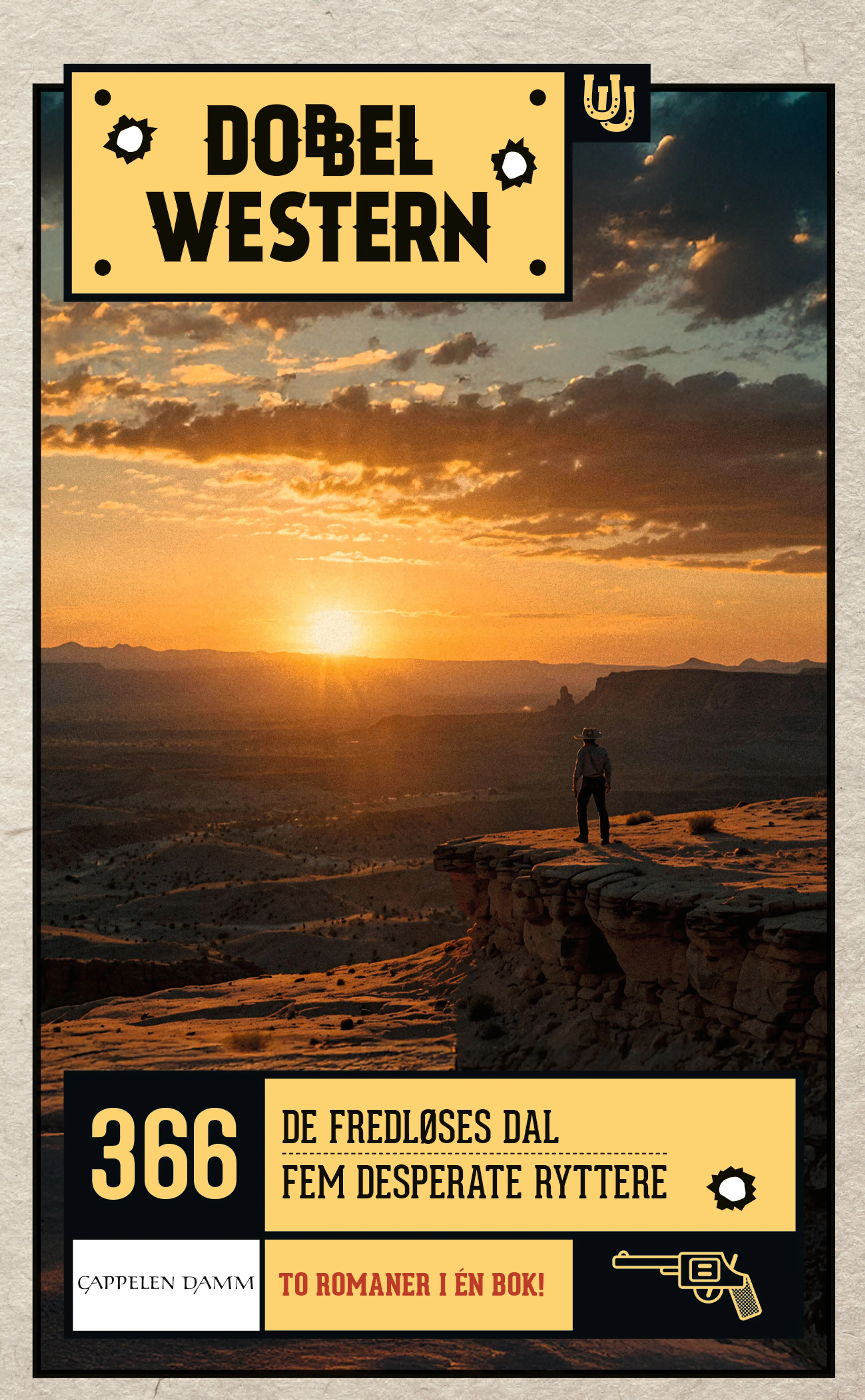 Omslag De fredløses dal/Fem desperate ryttere av Lewis B. Patten (Heftet)