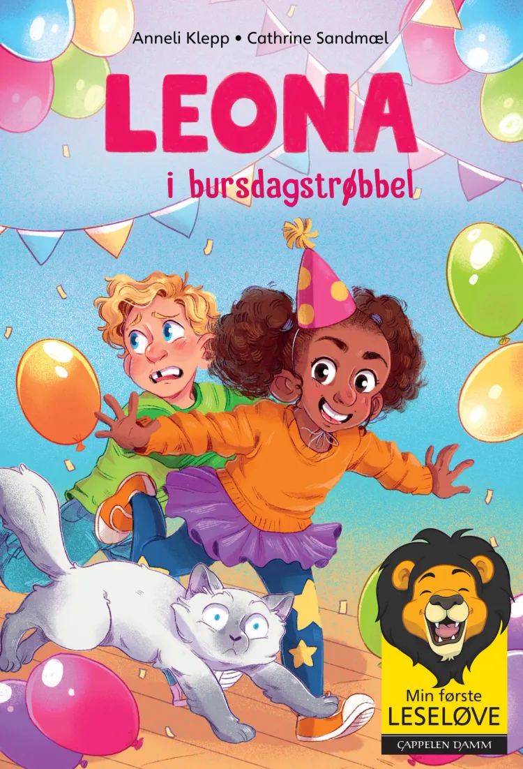Omslag Min første leseløve - Leona 3: Leona i bursdagstrøbbel av Anneli Klepp (Ebok)