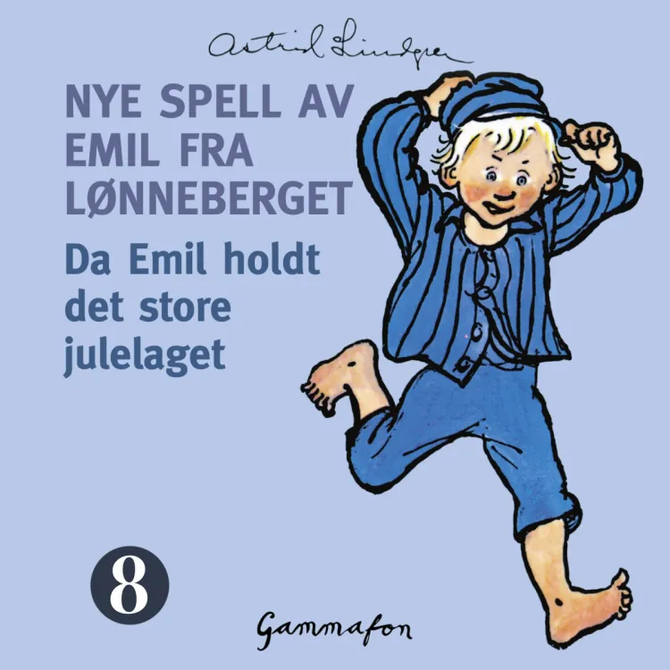Omslag Da Emil holdt det store julelaget av Astrid Lindgren (Lydbok)