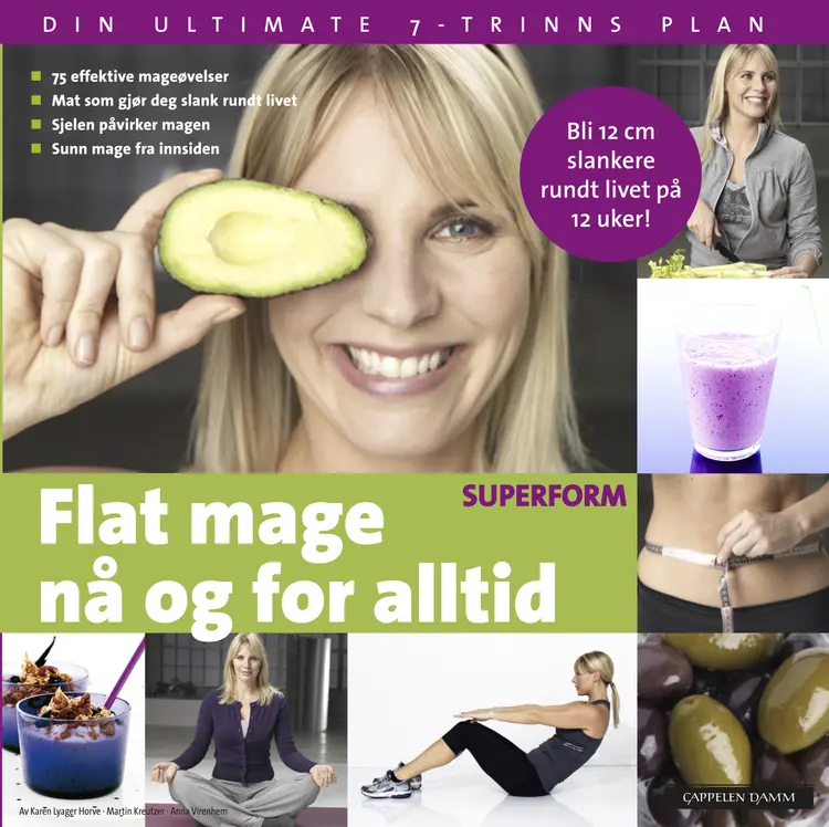 Omslag Flat mage nå og for alltid av Karen Lyager Horve og Anna Virenhem (Innbundet)