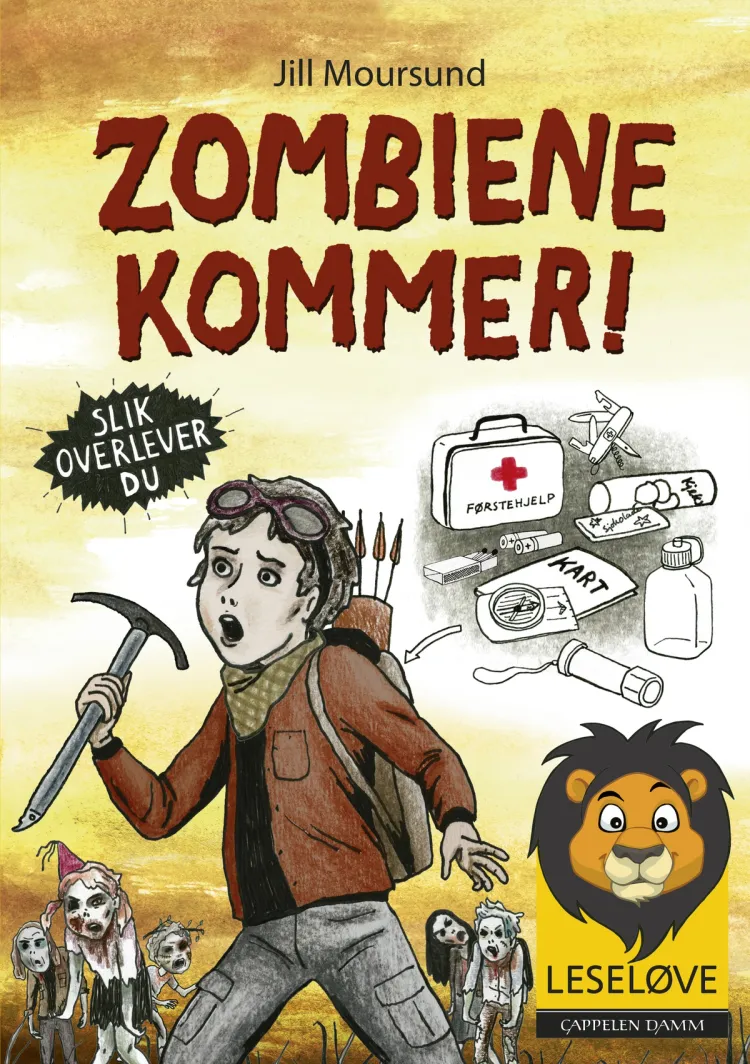 Omslag Leseløve - Zombiene kommer! av Jill Moursund (Innbundet)