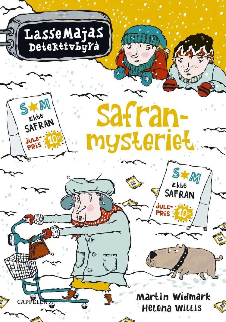Omslag LasseMaja - Safranmysteriet av Martin Widmark (Innbundet)