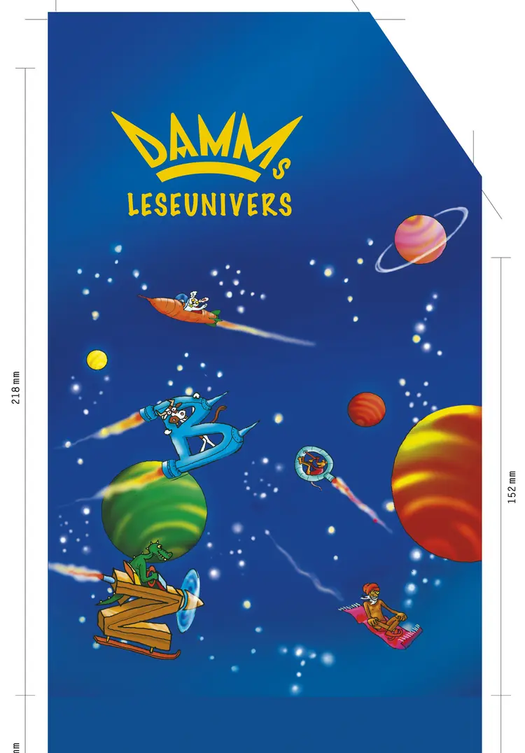 Omslag Damms leseunivers 1 Arkivkassett (Eske)