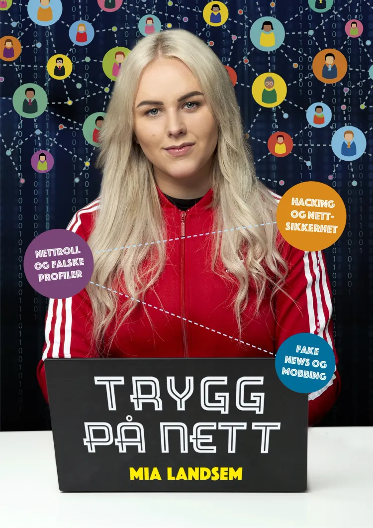 Omslag Trygg på nett av Mia Landsem (Innbundet)