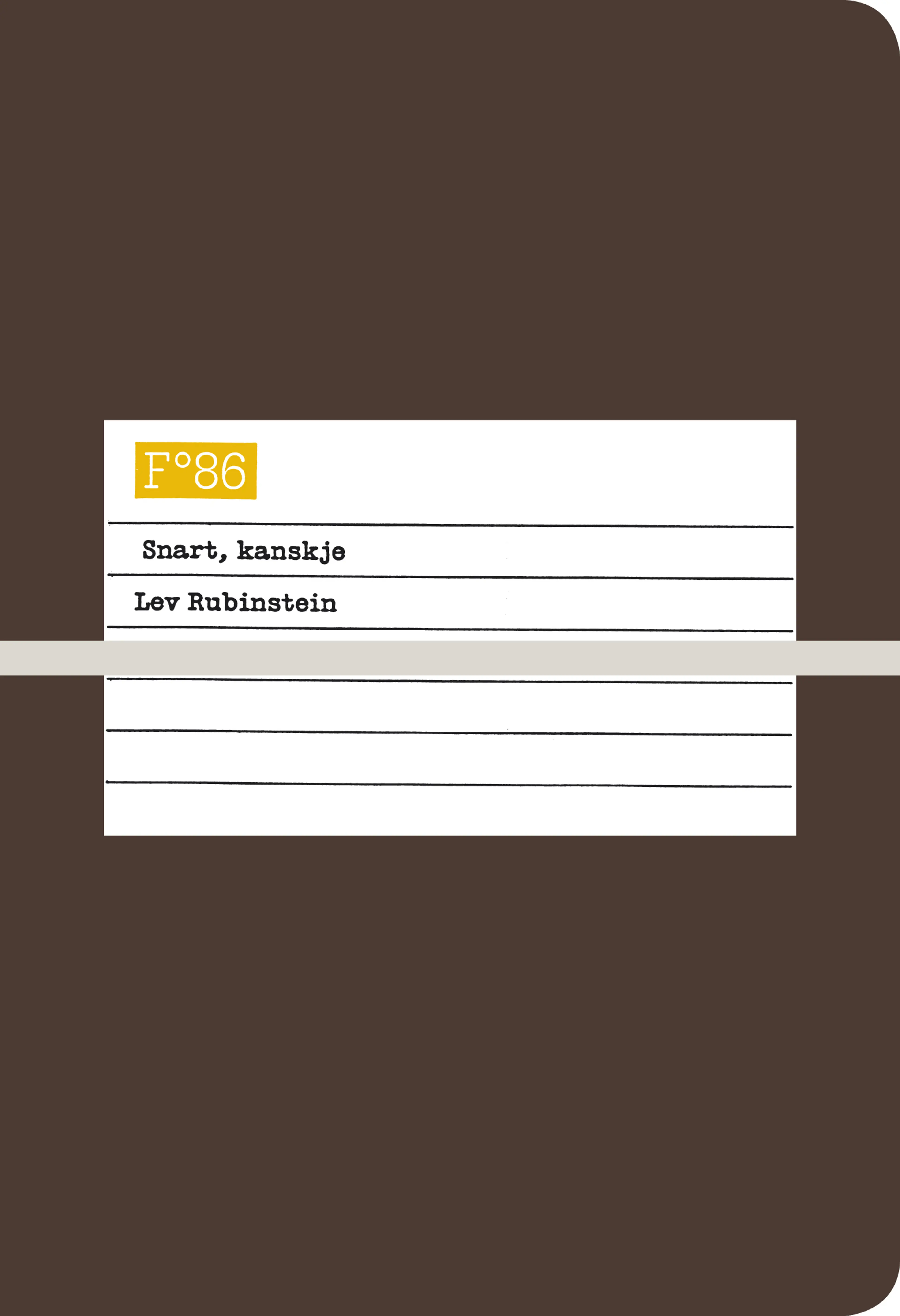 Omslag Snart, kanskje av Lev Rubinstein (Heftet)