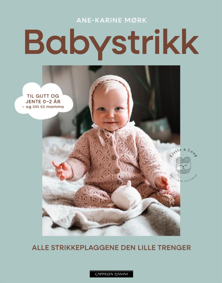 Omslag Babystrikk av Ane-Karine Mørk (Innbundet)