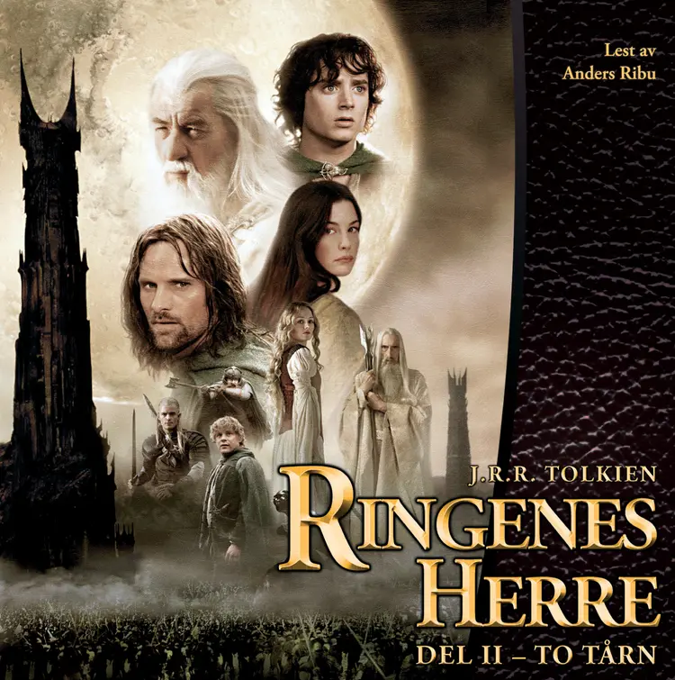Omslag Ringenes herre II av J. R. R. Tolkien (Lydbok)