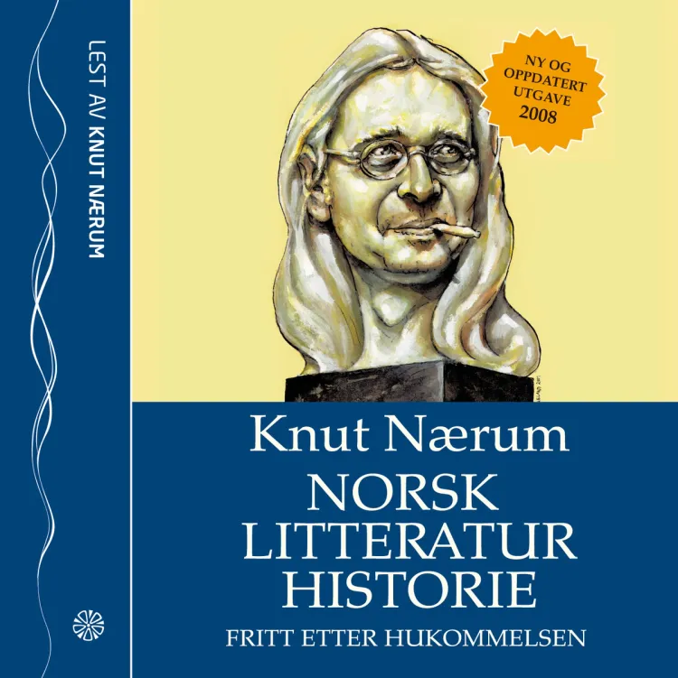 Omslag Norsk litteraturhistorie fritt etter hukommelsen av Knut Nærum (CD)