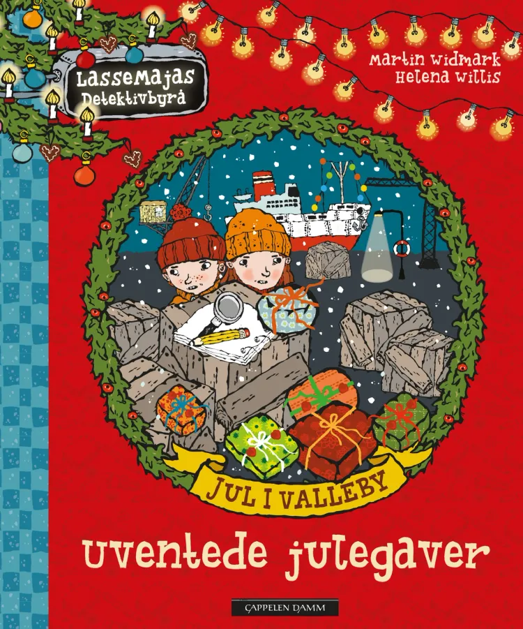 Omslag LasseMaja - Jul i Valleby - Uventede julegaver av Martin Widmark (Innbundet)