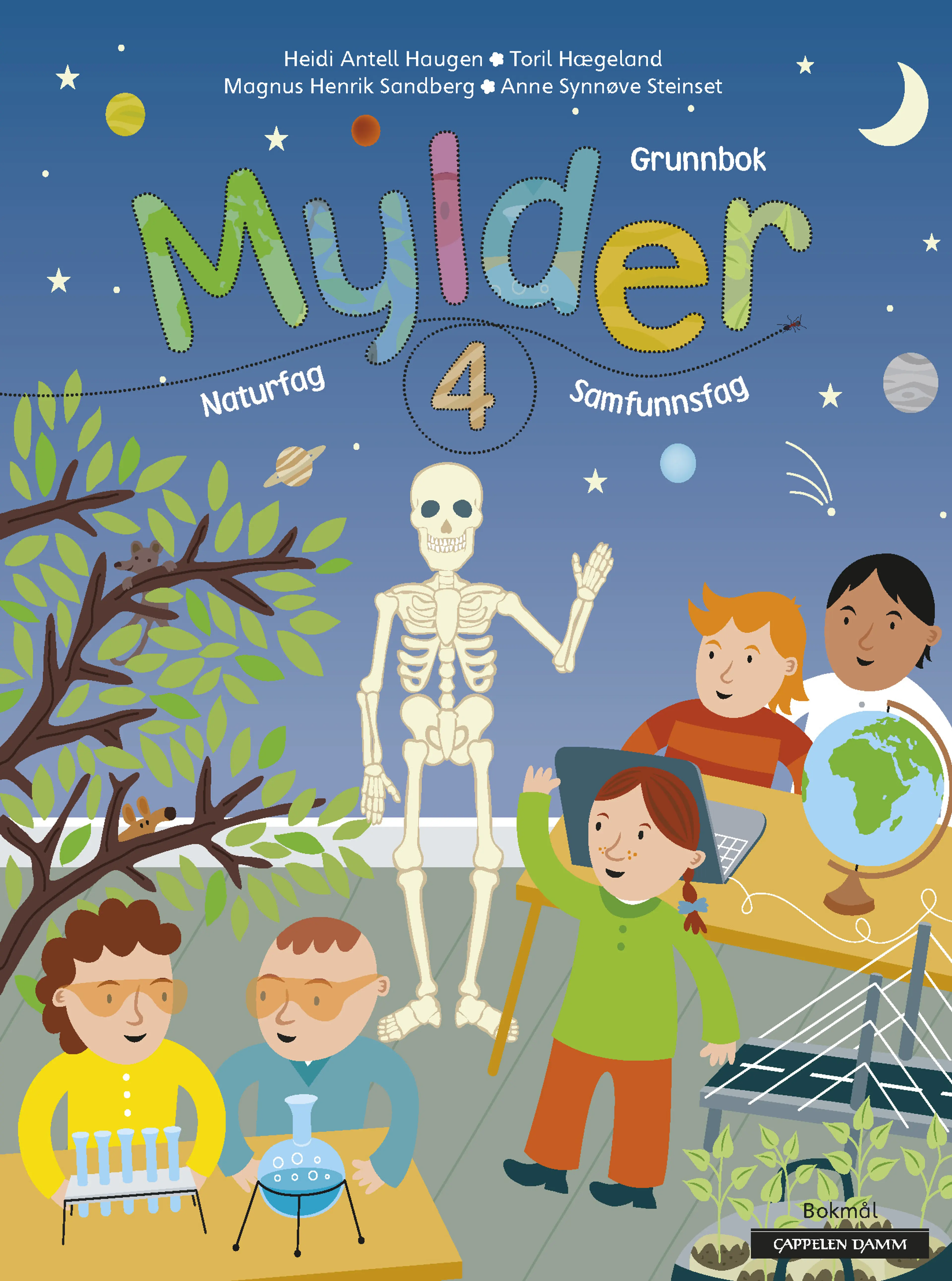 Omslag Mylder 4 Grunnbok av Heidi Antell Haugen, Toril Hægeland, Magnus Henrik Sandberg og Anne Synnøve Steinset (Innbundet)