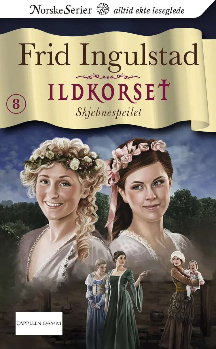 Omslag Skjebnespeilet av Frid Ingulstad (Heftet)