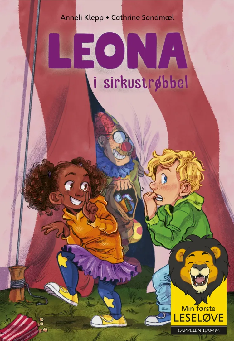 Omslag Min første leseløve - Leona i sirkustrøbbel av Anneli Klepp (Ebok)