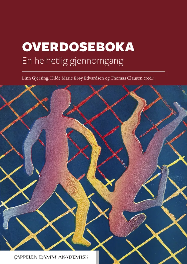 Omslag Overdoseboka av Linn Gjersing, Hilde Marie Erøy Edvardsen og Thomas Clausen (red.) (Heftet)