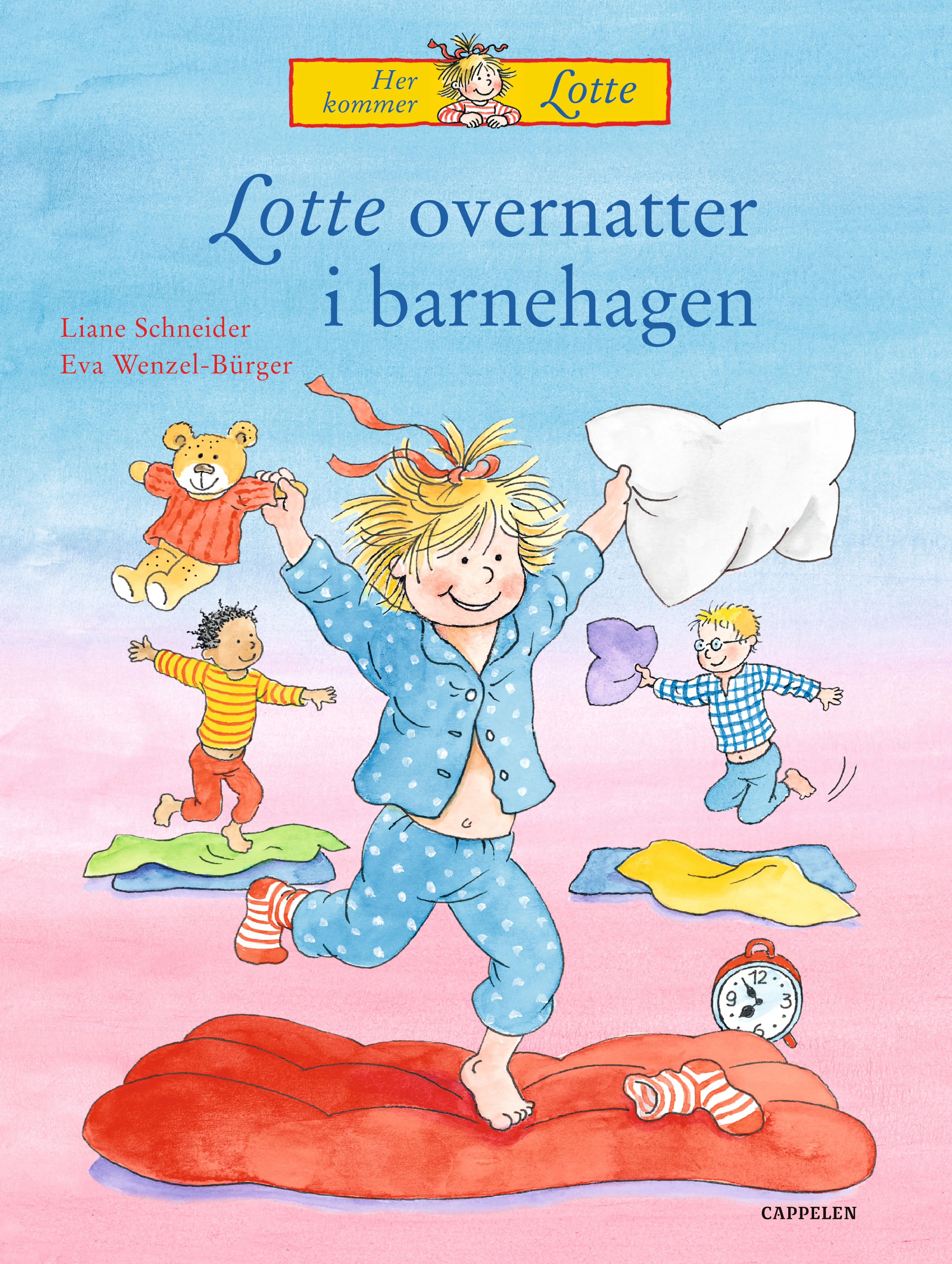 Omslag Lotte overnatter i barnehagen av Liane Schneider (Innbundet)