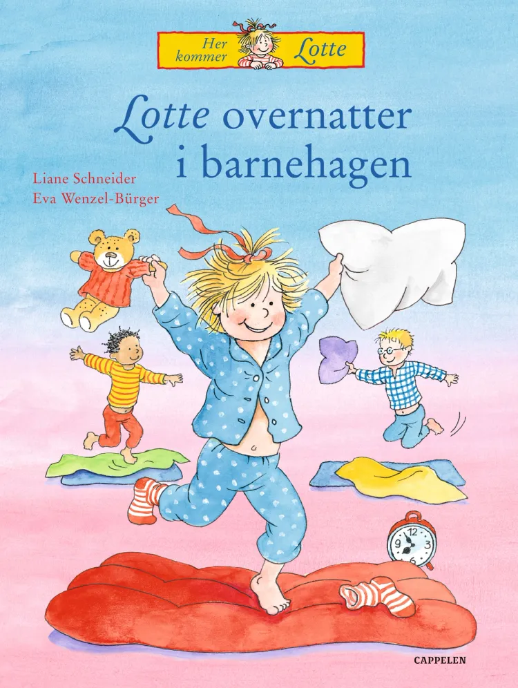 Omslag Lotte overnatter i barnehagen av Liane Schneider (Innbundet)
