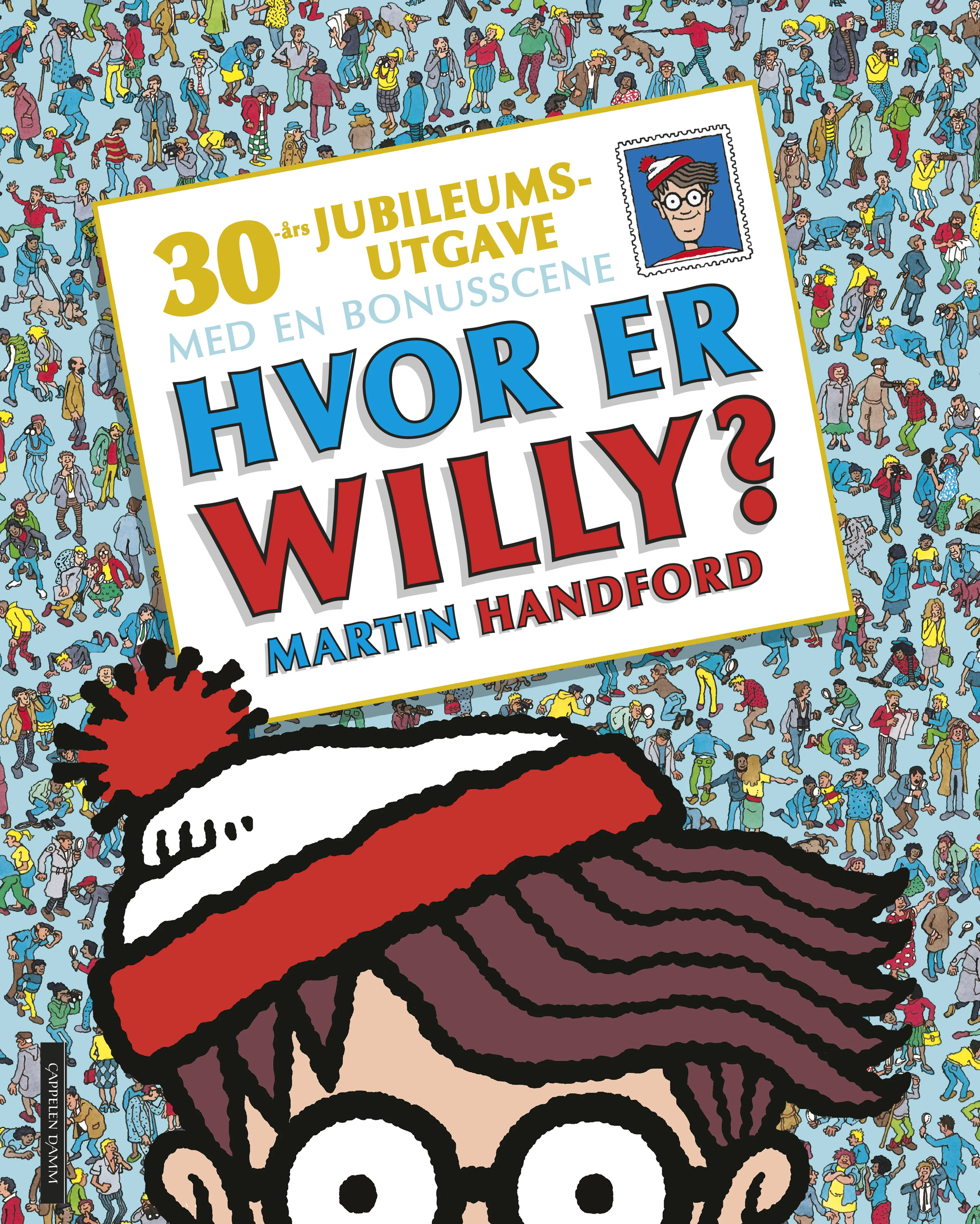 Omslag Hvor er Willy? 30-års jubileumsutgave av Martin Handford (Innbundet)