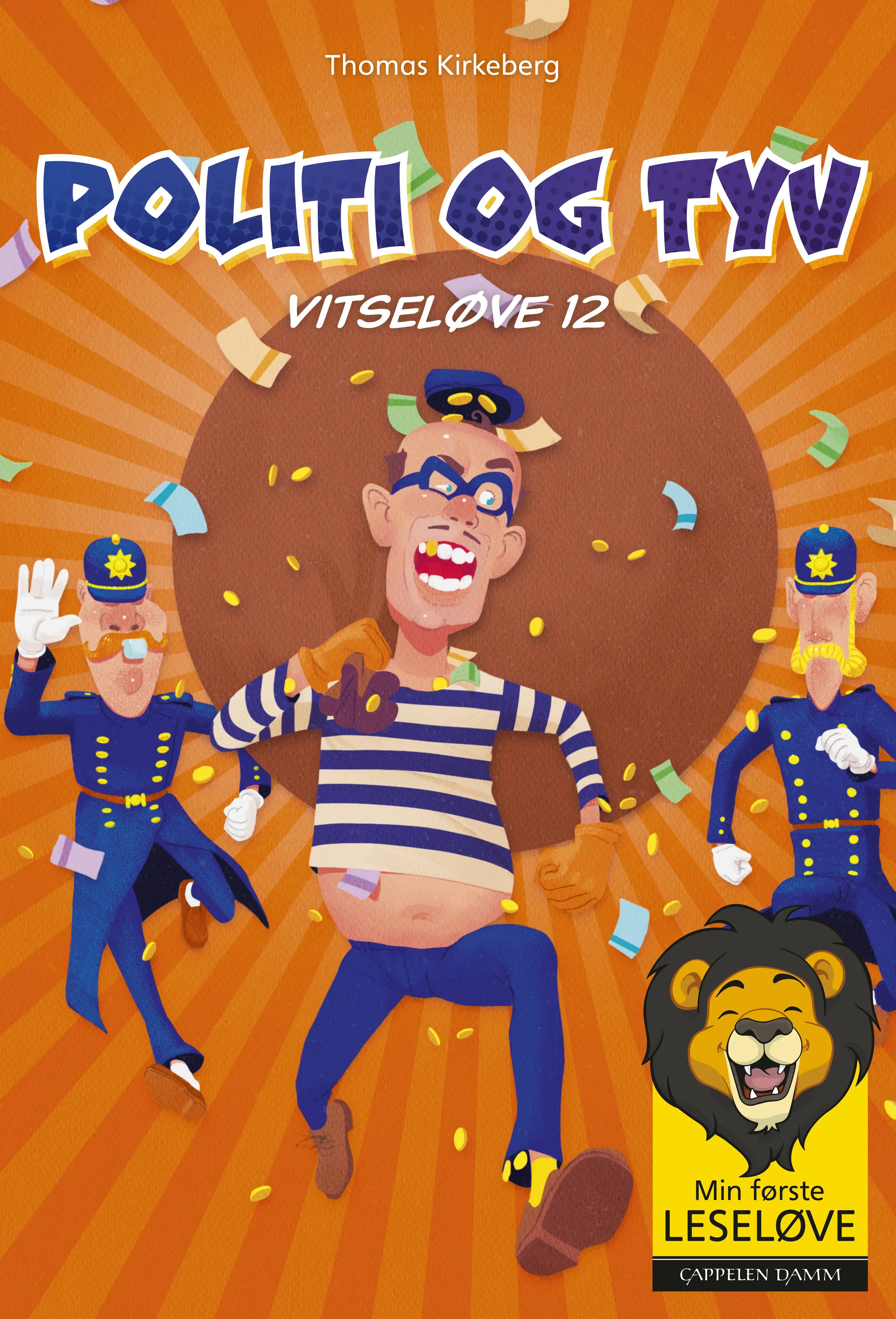 Omslag Min første leseløve - Vitseløve 12 Politi og tyv (Innbundet)