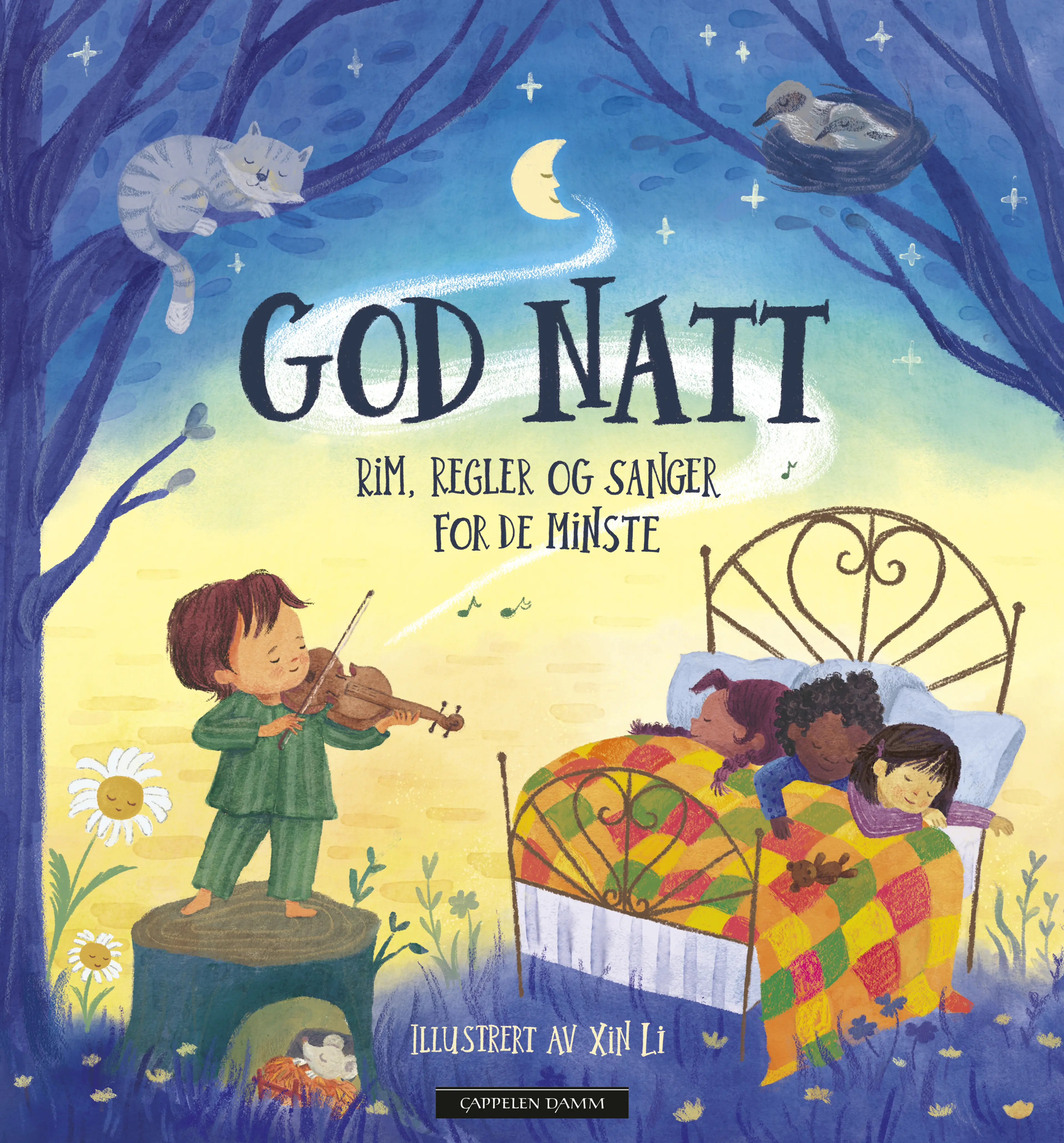 Omslag God natt - Rim, regler og sanger for de minste (Innbundet)