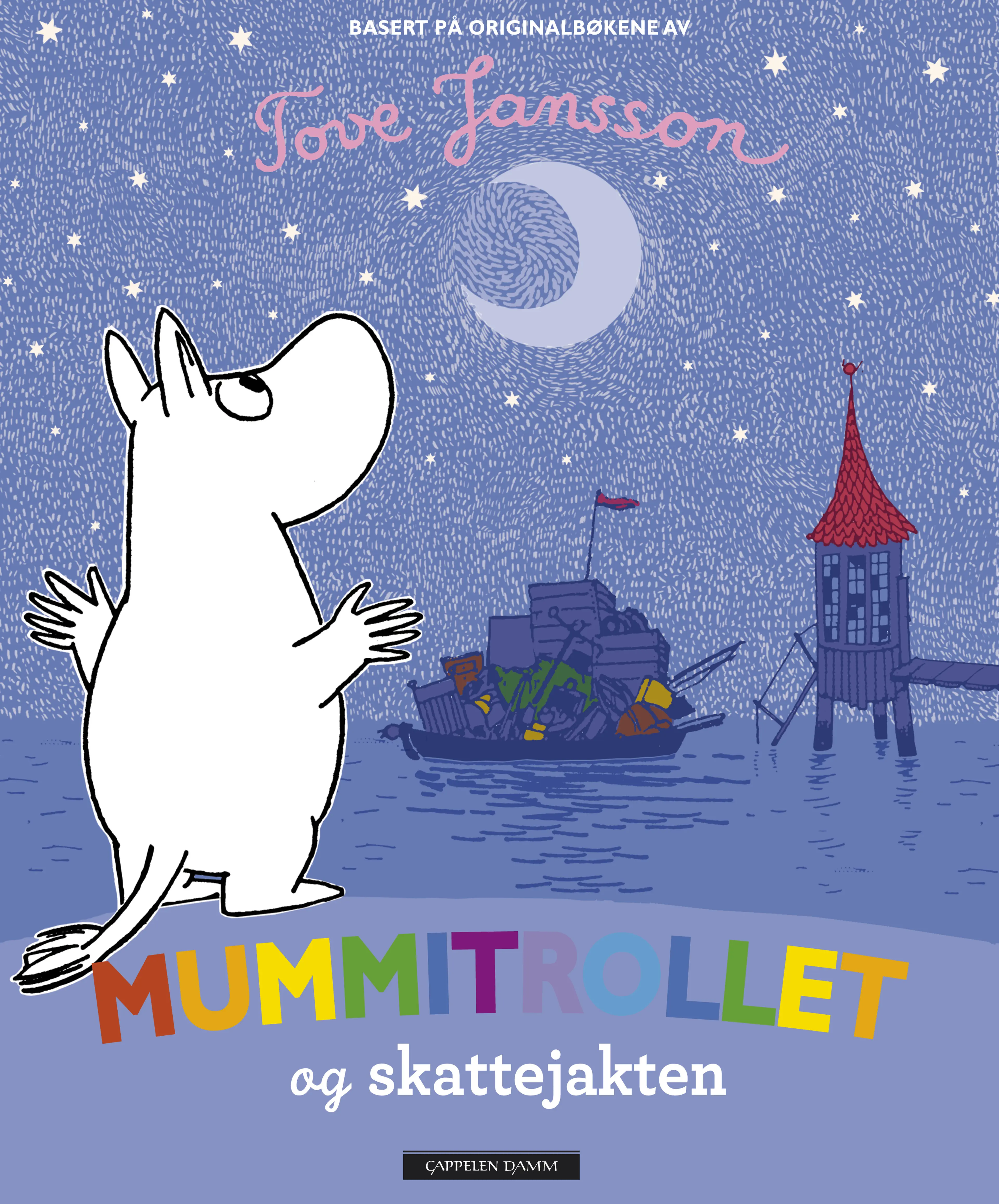 Omslag Mummitrollet og skattejakten av Basert på en originalhistorie av Tove Jansson (Innbundet)