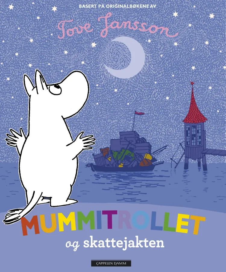 Omslag Mummitrollet og skattejakten av Basert på en originalhistorie av Tove Jansson (Innbundet)