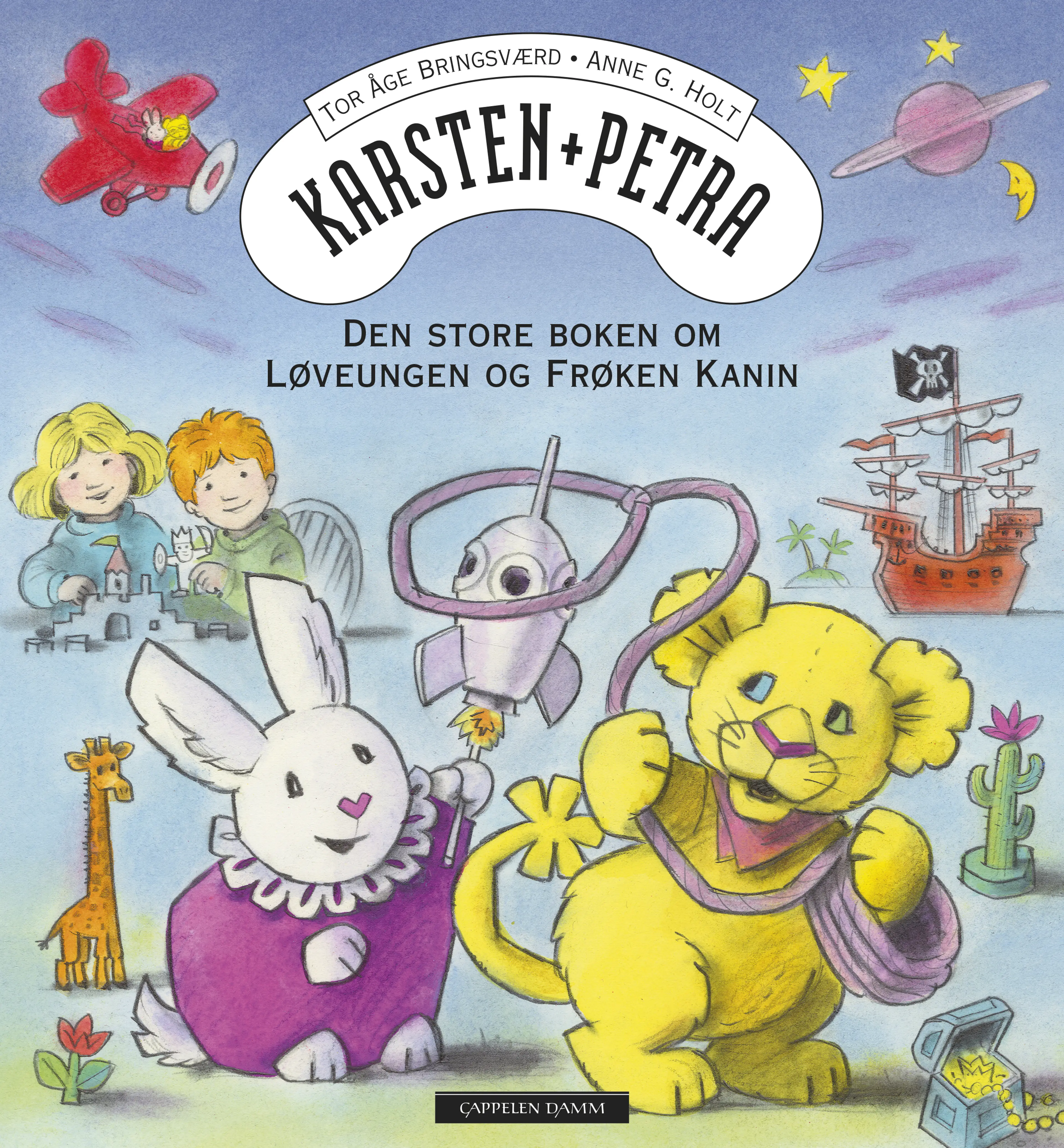 Omslag Den store boken om Løveungen og Frøken Kanin av Tor Åge Bringsværd (Innbundet)