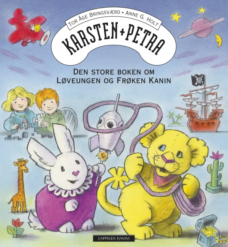 Omslag Den store boken om Løveungen og Frøken Kanin av Tor Åge Bringsværd (Innbundet)