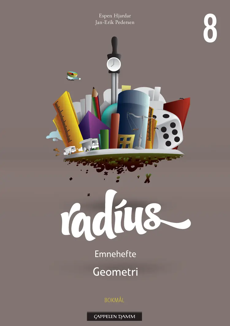 Omslag Radius Emnehefte 8 Geometri av Espen Hjardar og Jan-Erik Pedersen (Heftet)