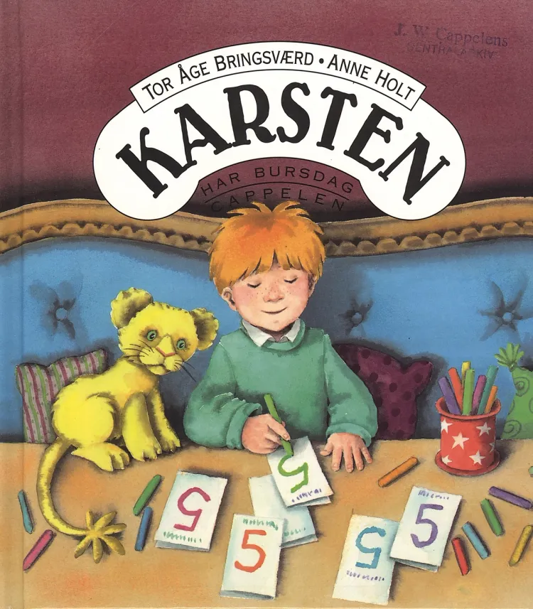 Omslag Karsten og Petra: Karsten har bursdag av Tor Åge Bringsværd (Innbundet)