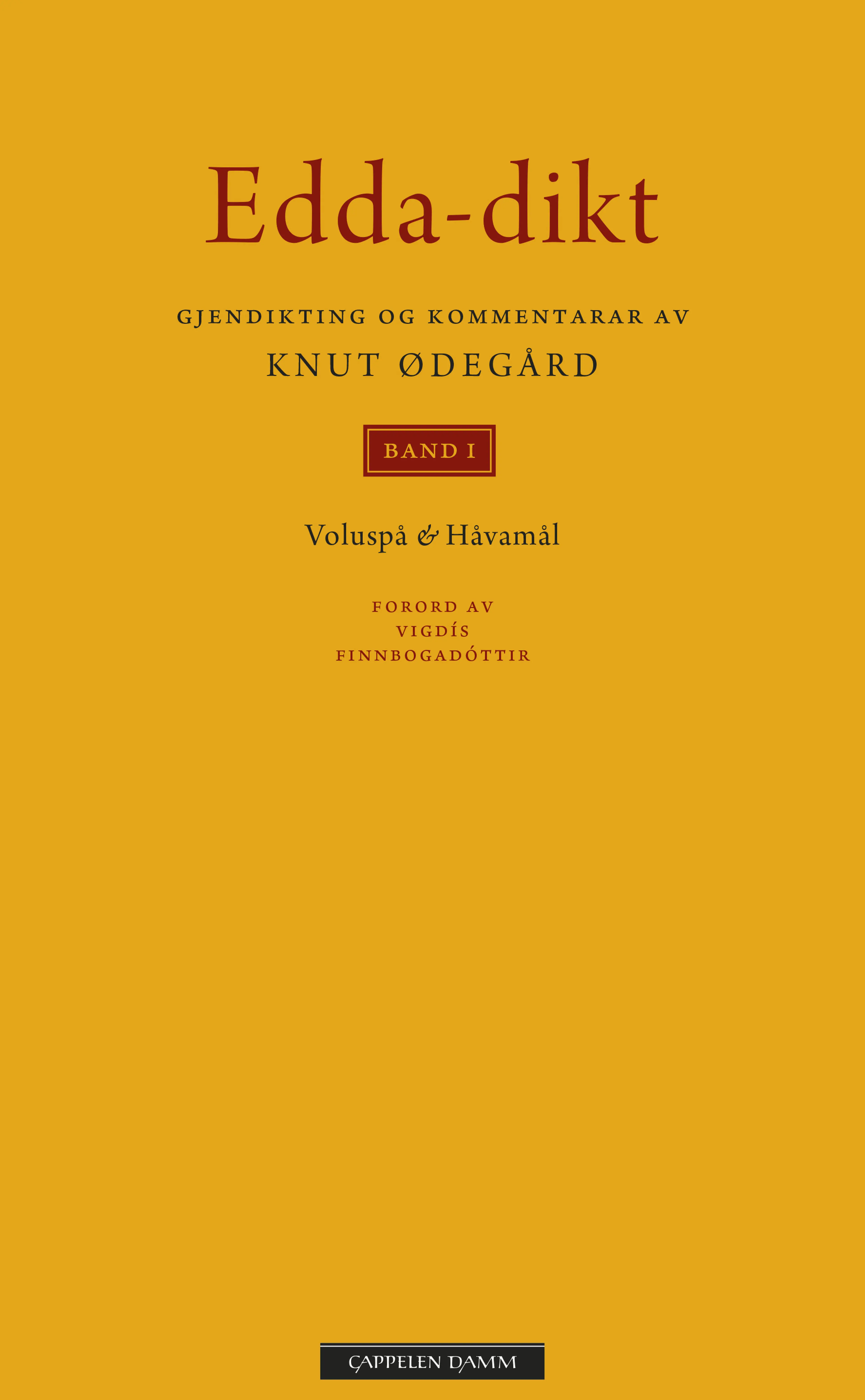 Omslag Edda-dikt Band I av Knut Ødegård (Innbundet)