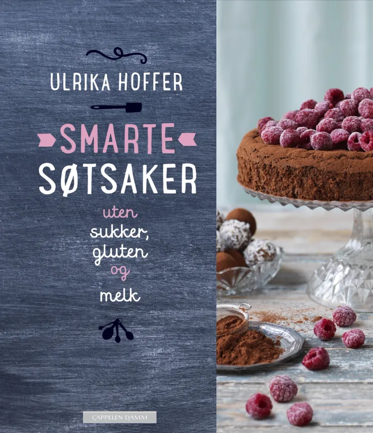Omslag Smarte søtsaker  - helt uten sukker, gluten og melk av Ulrika Hoffer (Innbundet)
