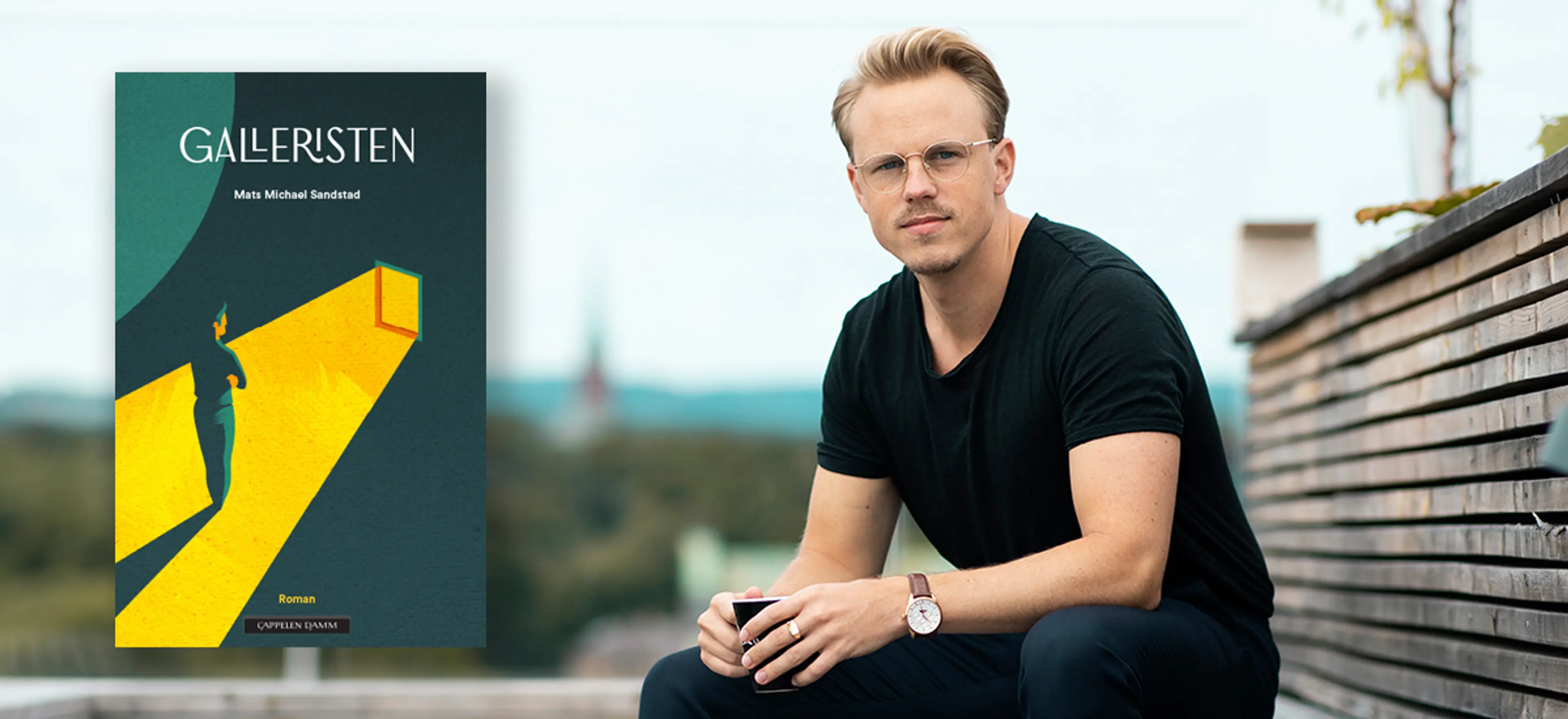 Debutant Mats Michael Sandstad: – Jeg skriver helst som en pliktoppfyllende kontorist, fra åtte til fire. Romanen har blitt til setning for setning, avsnitt for avsnitt. Foto: Geir Anders Rybakken Ørslien.