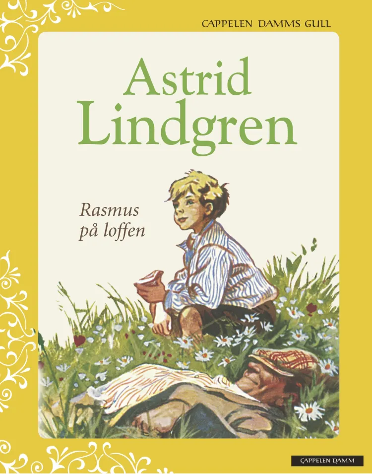 Omslag Rasmus på loffen - Cappelen Damms Gull av Astrid Lindgren (Innbundet)