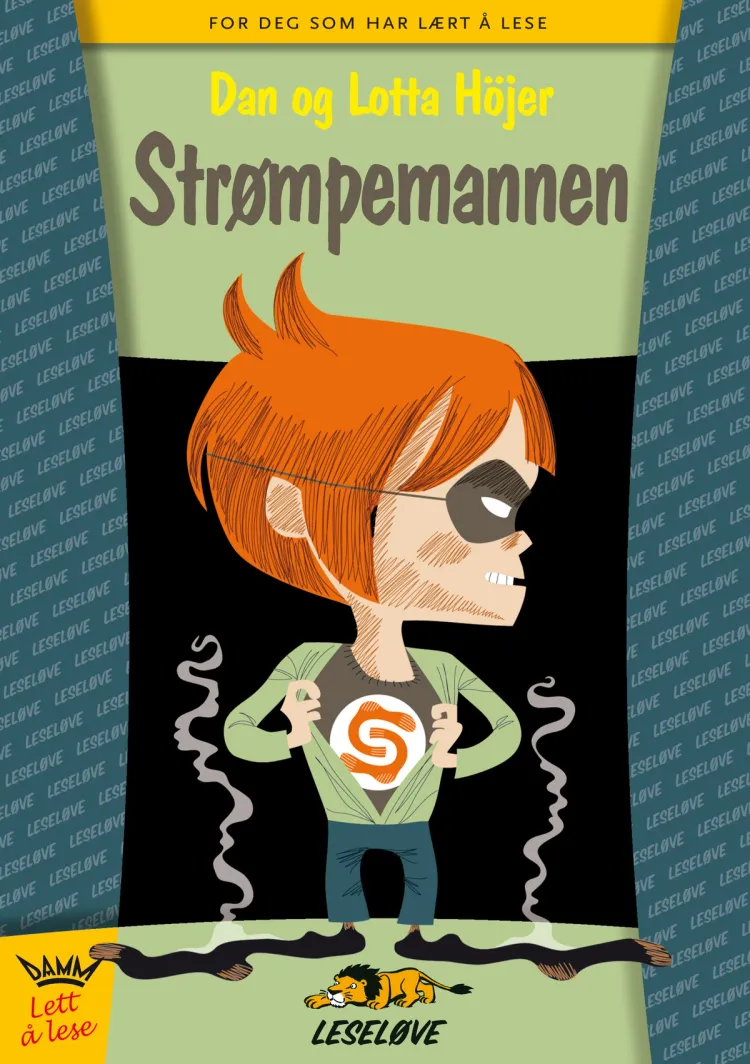 Omslag Leseløve - Strømpemannen av Dan og Lotta Höjer (Innbundet)