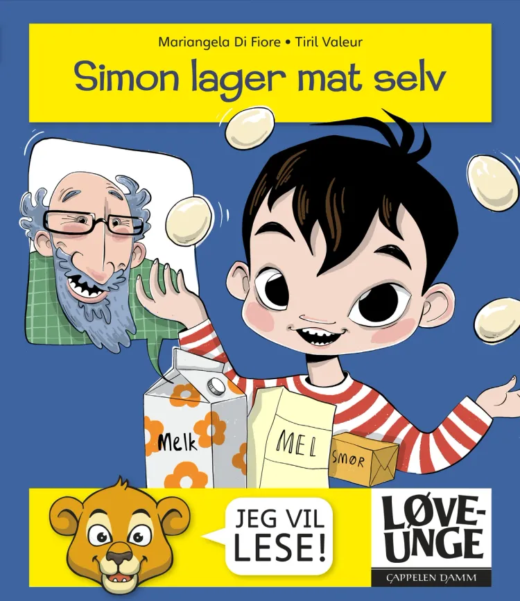 Omslag Løveunge - Simon lager mat selv av Mariangela Di Fiore (Ebok)