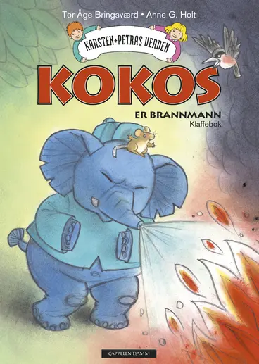 Omslag Kokos er brannmann av Tor Åge Bringsværd og Anne G. Holt (Innbundet)