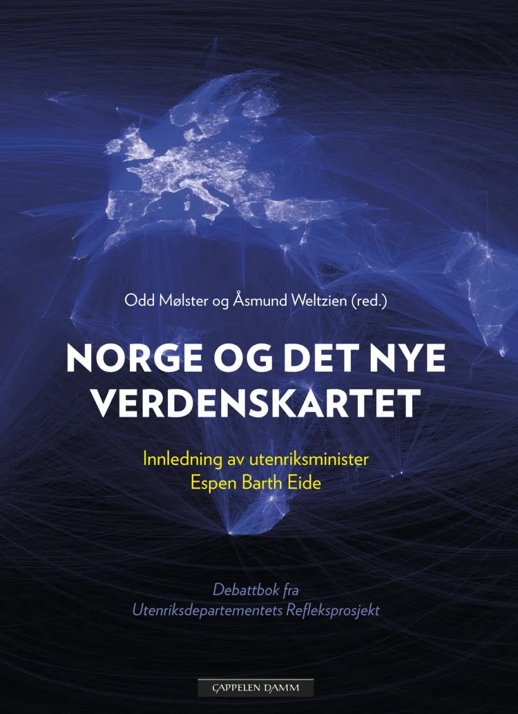Omslag Norge og det nye verdenskartet av Åsmund Weltzien og Odd Mølster (Heftet)
