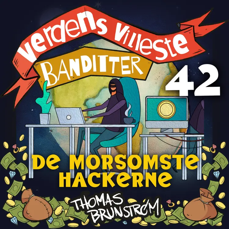 Omslag De morsomste hackerne av Thomas Brunstrøm (Lydbok)