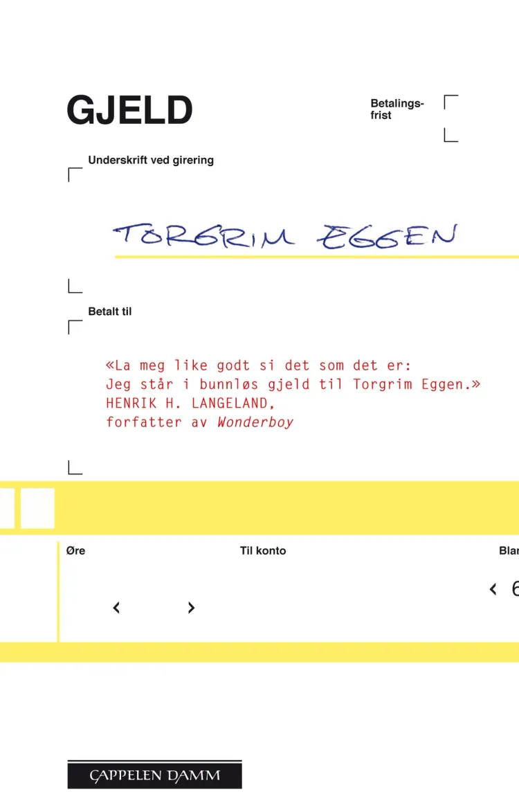 Omslag Gjeld av Torgrim Eggen (Ebok)