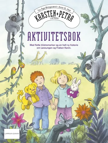 Omslag Karsten og Petra i Afrika - aktivitetsbok av Tor Åge Bringsværd (Heftet)