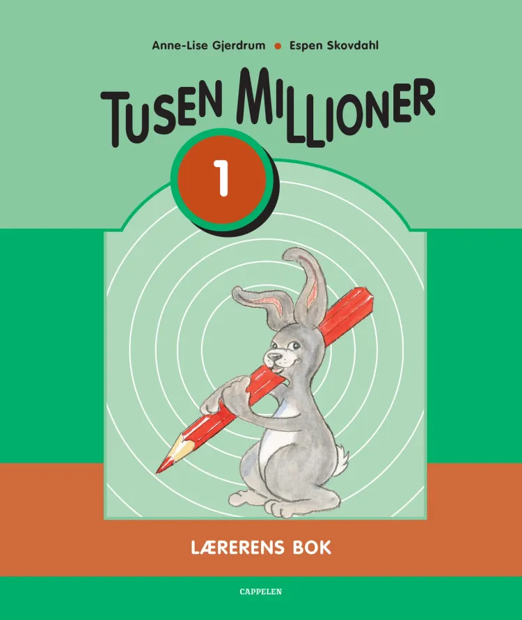 Omslag Tusen millioner Ny utgave 1 Lærerens bok av Anne-Lise Gjerdrum og Espen Skovdahl (Ukjent)