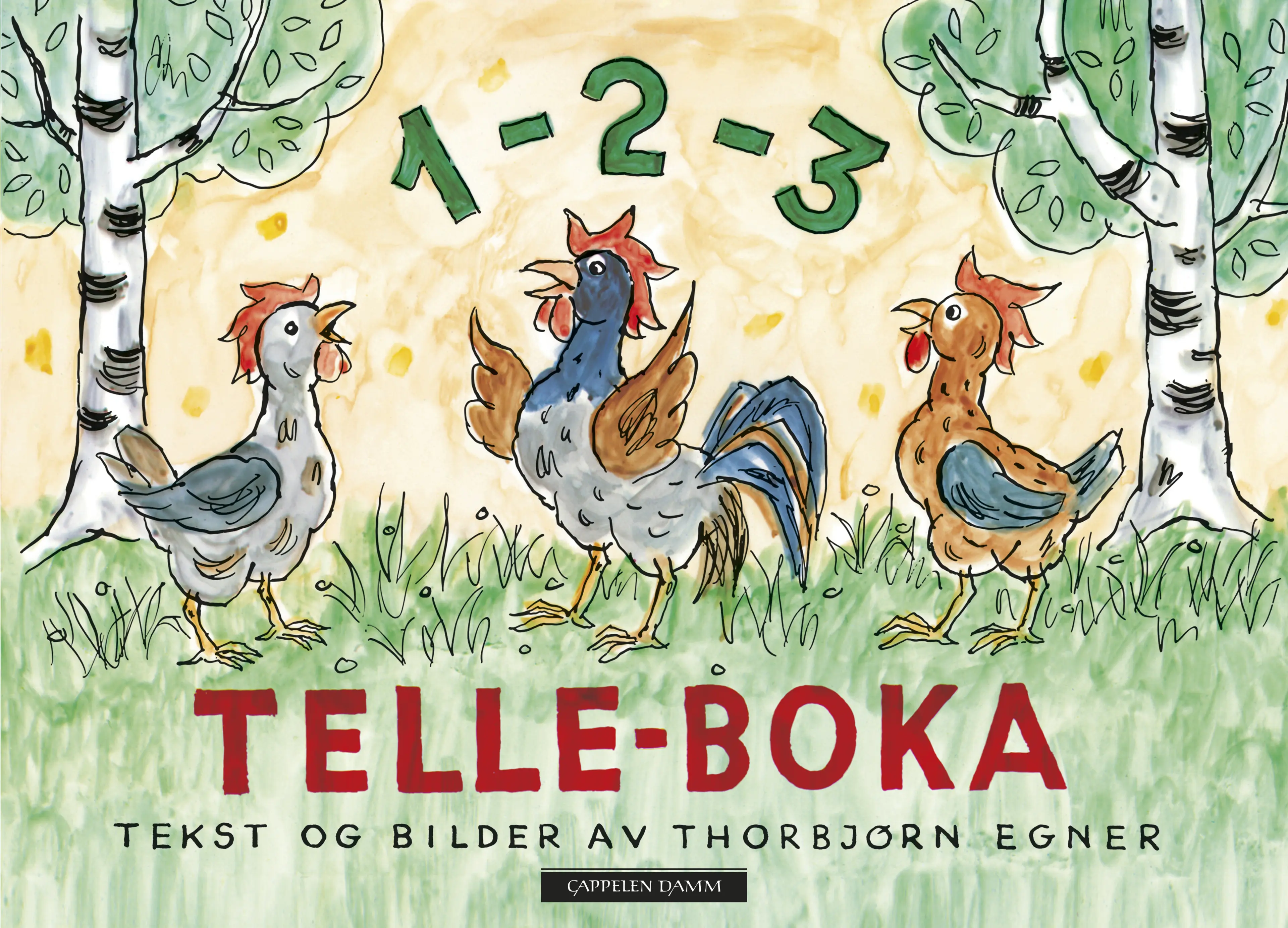 Omslag 1-2-3 Telle-boka av Thorbjørn Egner (Innbundet)