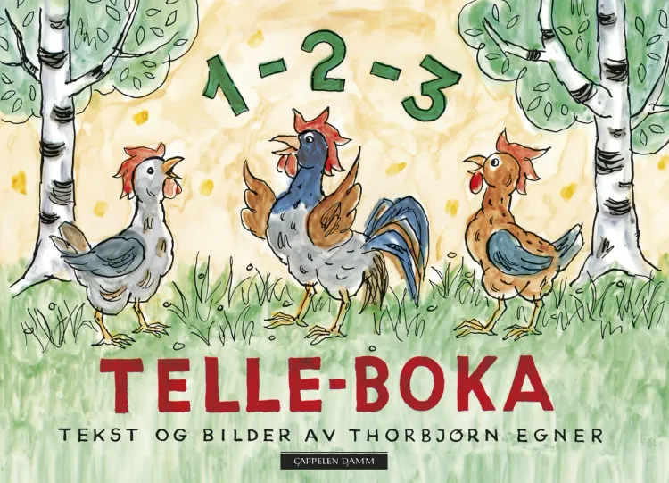 Omslag 1-2-3 Telle-boka av Thorbjørn Egner (Innbundet)