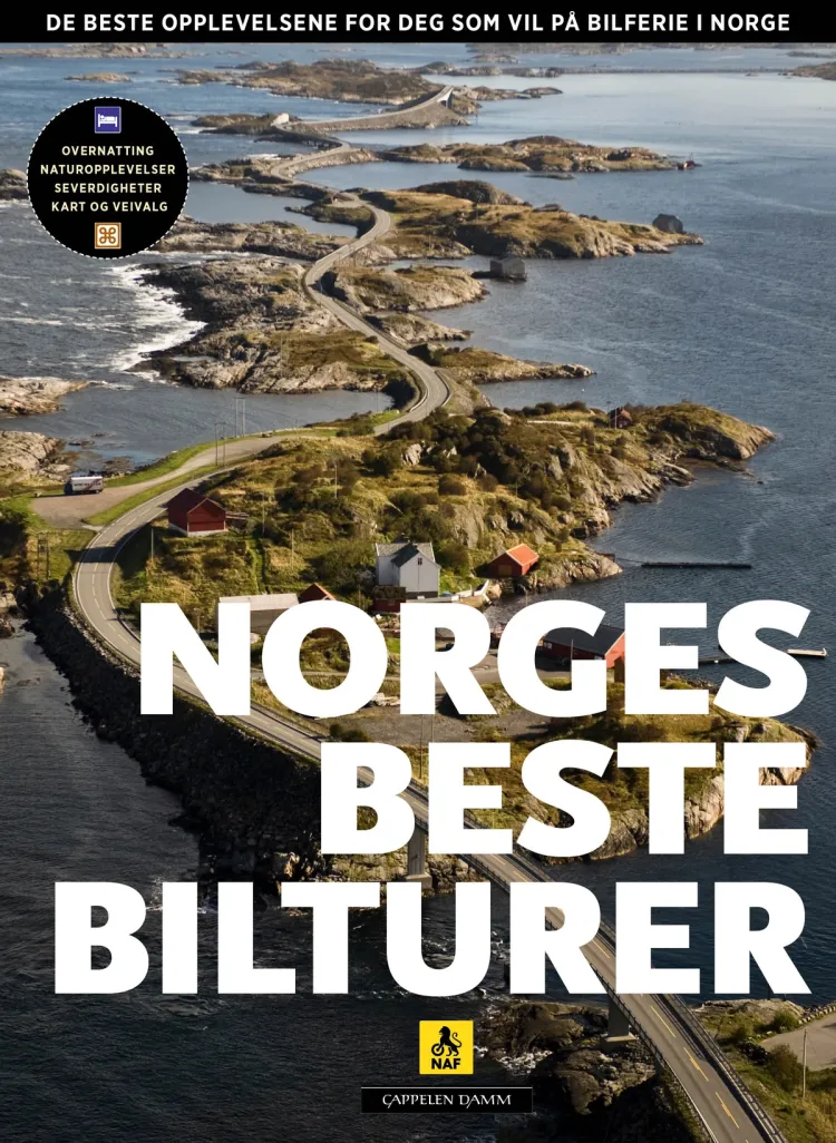 Omslag Norges beste bilturer av Per Roger Lauritzen og Reidar Stangenes (Innbundet)