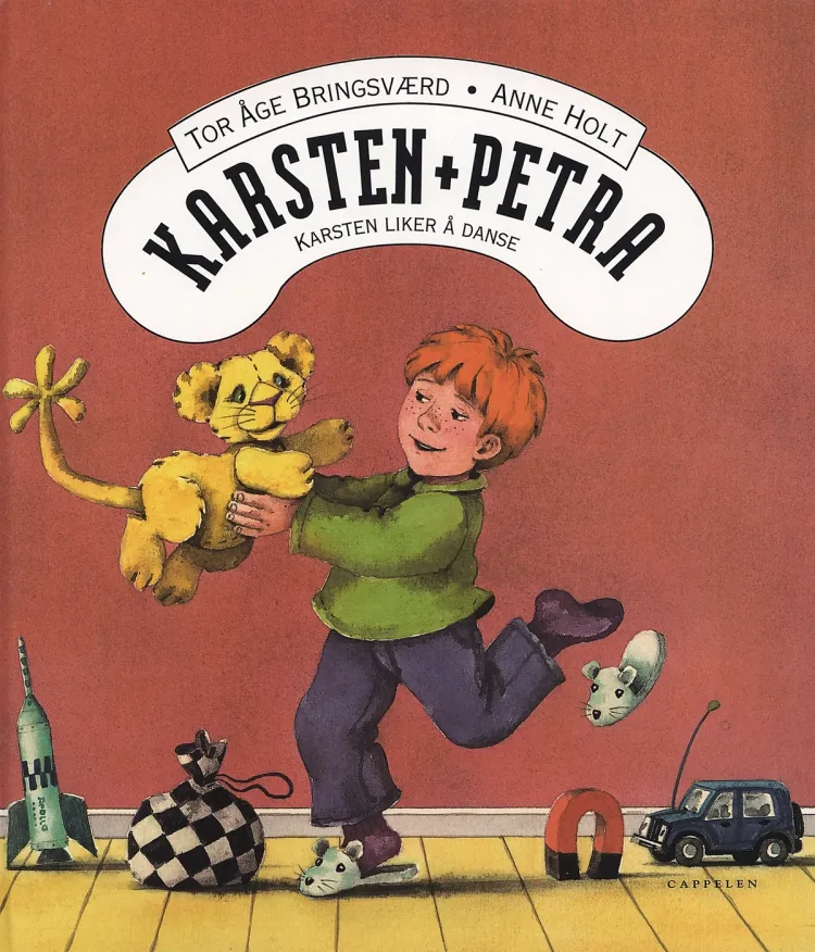 Omslag Karsten og Petra: Karsten liker å danse av Tor Åge Bringsværd (Innbundet)