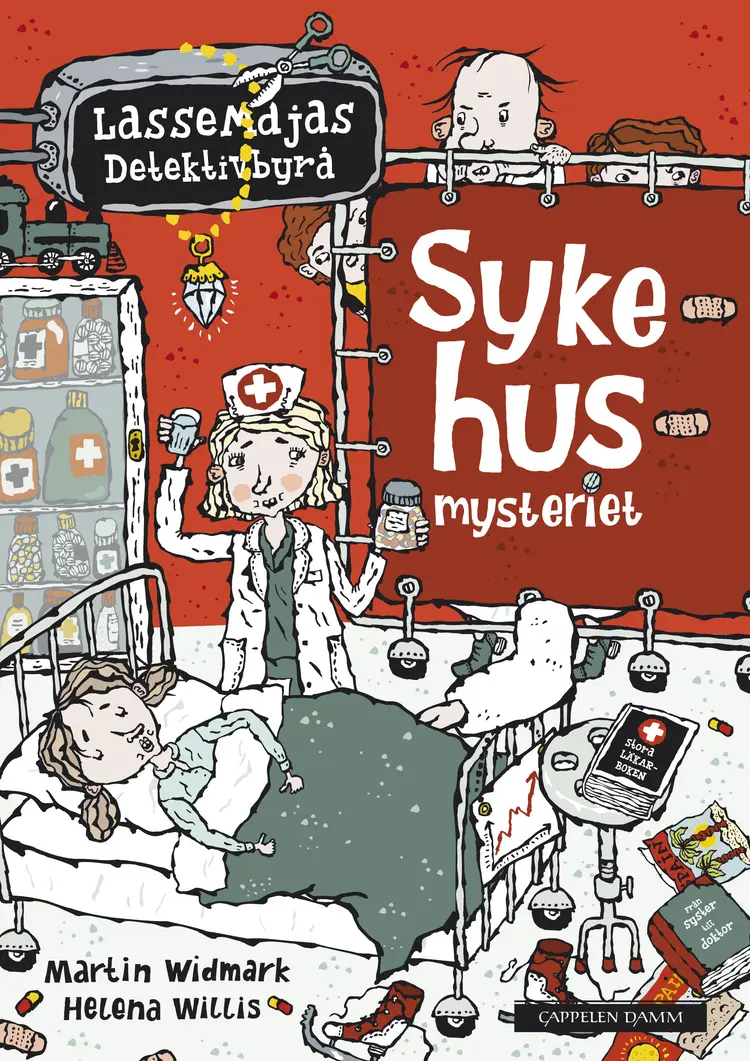 Omslag LasseMaja - Sykehusmysteriet av Martin Widmark (Innbundet)