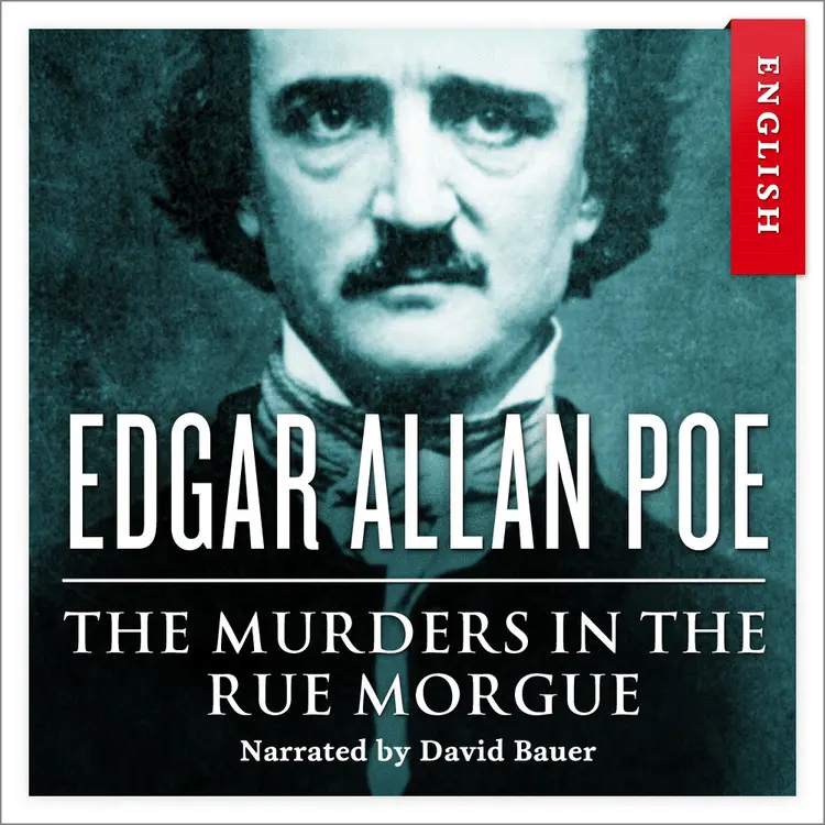 Omslag The Murders in the Rue Morgue av Edgar Allan Poe (Lydbok)