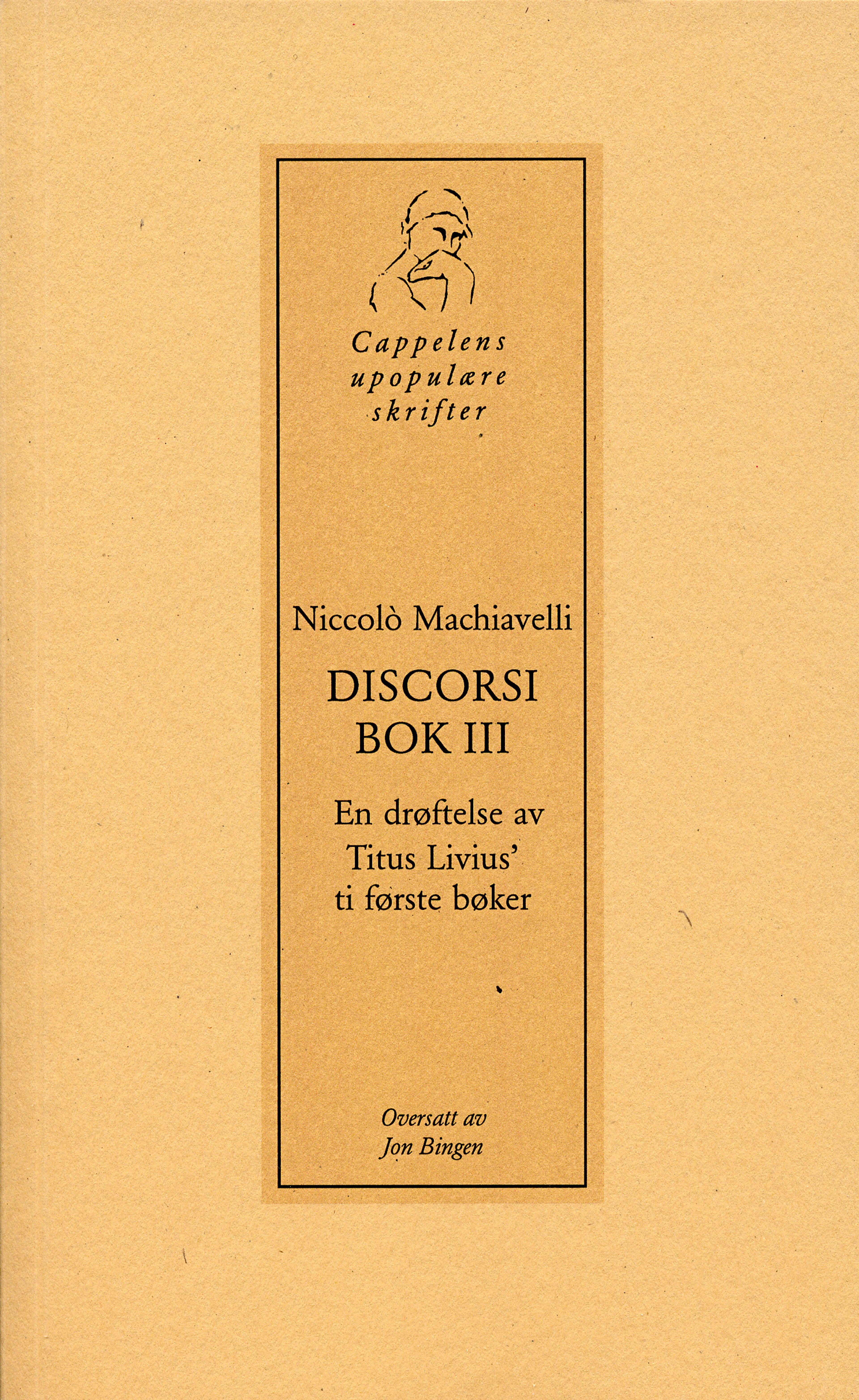 Omslag Discorsi, bok III av Niccolò Machiavelli (Heftet)