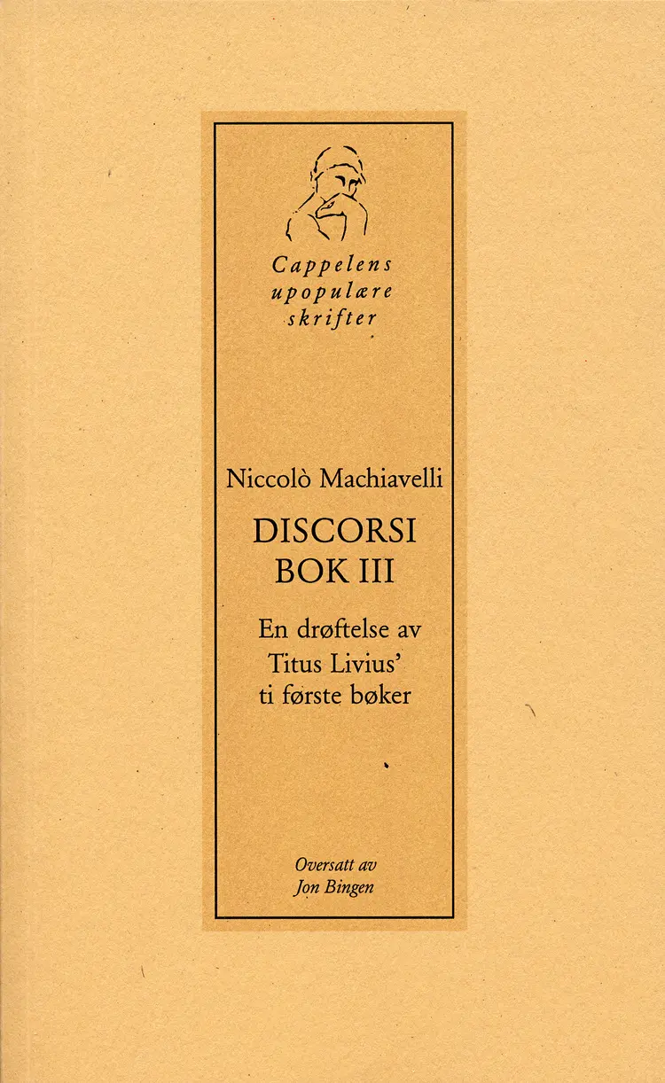 Omslag Discorsi, bok III av Niccolò Machiavelli (Heftet)