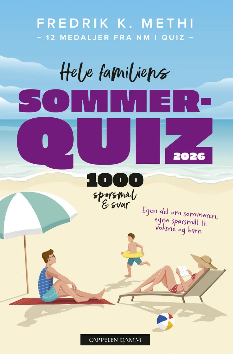 Omslag Hele familiens sommerquiz 2026 av Fredrik K. Methi (Heftet)