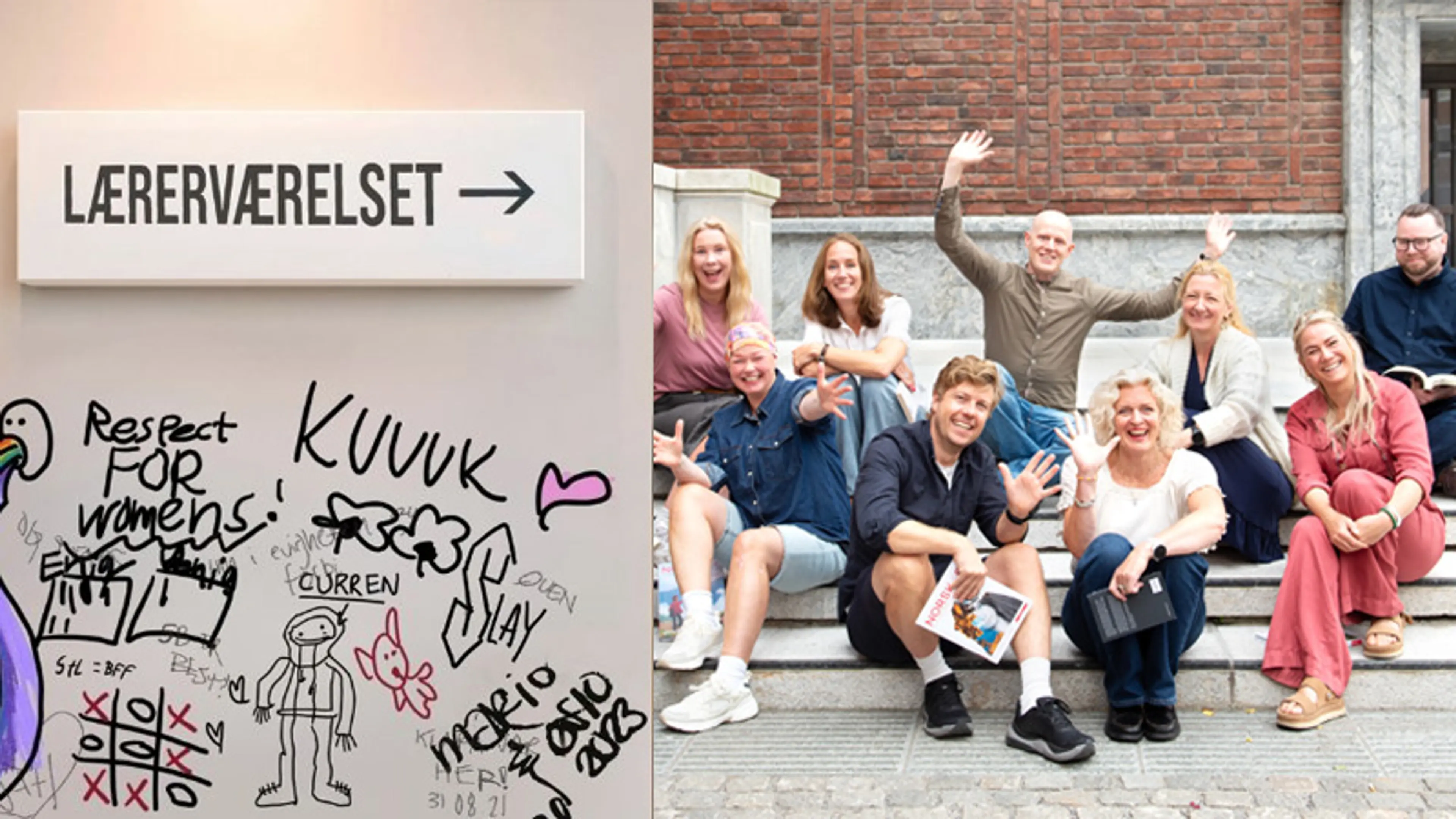 Lærerværelset fra Cappelen Damm. 